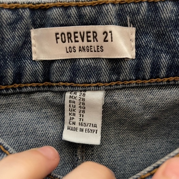 🍀5/$25🍀 Forever 21 denim front button mini skirt‎ size 28” - Picture 6 of 9